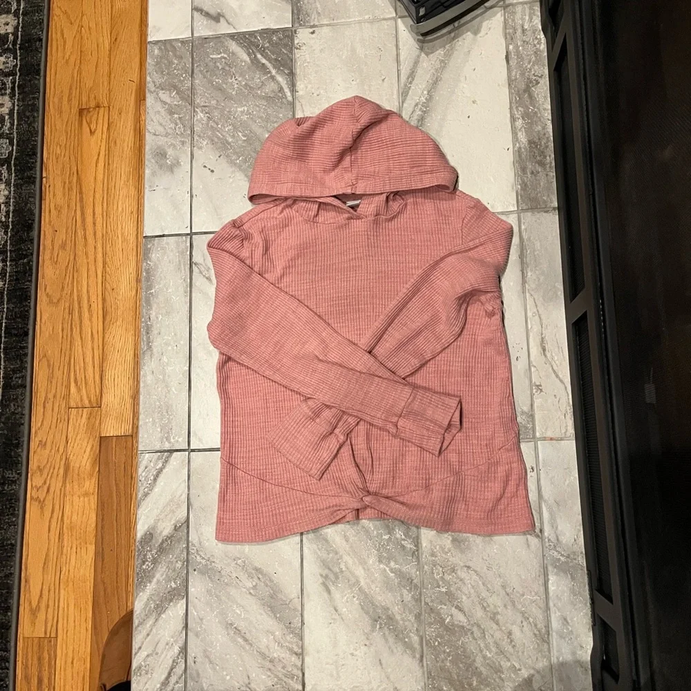 Old Navy Ribbed Mauve Hoodie for Kids
